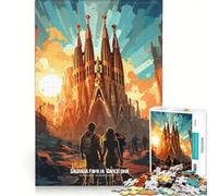 Puzzle da 1000 pezzi per adolescenti Visita SAGRADA FAMILIA Giochi rilassanti e stimolanti da completare Migliora l'amore tra le coppie 50x75cm