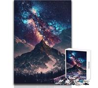 Puzzle da 1000 pezzi per adolescenti, vista sulla galassia e sulle montagne, bellissimo gioco di design, migliora la memoria, regalo per compleanni, dimensioni 50x75cm