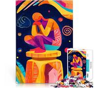 Puzzle da 1000 pezzi per adolescenti Vivace visione fauvista del Pensatore Difficile Duro Attività divertenti a casa, regali di compleanno, regali di viaggio, 52x38cm