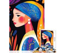 Puzzle da 1000 pezzi per adolescenti vivida visione fauvista della ragazza con l'orecchino di perla decorazione per la casa giocattoli opere d'arte regalo giochi rilassanti con pezzi completamente