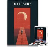 Puzzle da 1000 pezzi per adolescenti Vola nello spazio Astronauta Giocattolo Gioco intellettuale Vacanza a casa Uccidi il tempo Regali di Babbo Natale segreto Dimensioni 38x52cm