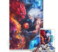 Puzzle da 1000 pezzi per adolescenti: Volpe a Nove Code e Tecnica del Ghiaccio Giocattolo decorativo da parete Regalo di compleanno Per rafforzare l'amore tra le coppie 38x52cm