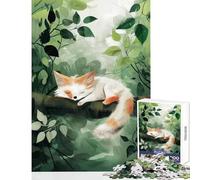 Puzzle da 1000 pezzi per adolescenti volpe addormentata nella foresta giocattolo decorazione da parete regali di Babbo Natale segreto gioco pratico per migliorare l'amore tra coppie dimensioni 38x26cm