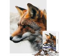 Puzzle da 1000 pezzi per adolescenti Volpe Natura Decorazione per la casa Giocattoli Ottimo regalo Gioco educativo Collezione di artisti Belle arti Dimensioni 38x26cm