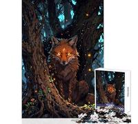 Puzzle da 1000 pezzi per adolescenti,volpe nella foresta mistica,giocattolo educativo,regalo di compleanno,gioco rompicapo,aiuta il cervello ad allenarsi,dimensioni 50x75cm