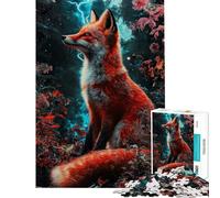 Puzzle da 1000 pezzi per adolescenti: volpe rossa in una foresta mistica Puzzle antistress per adulti ideale per il divertimento in famiglia e per stimolare l'attività cerebrale (dimensioni: 38x26cm)