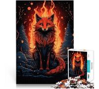 Puzzle da 1000 pezzi per adolescenti Volpe rossa misteriosa Gioco impegnativo e gioco in famiglia Adatto per la decorazione del desktop 38x26cm