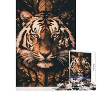 Puzzle da 1000 pezzi per adolescenti Volto di tigre e natura Giocattolo educativo Ottimi regali e giocattoli Gioco rompicapo Allena il tuo cervello e le tue mani Dimensioni 38x26cm