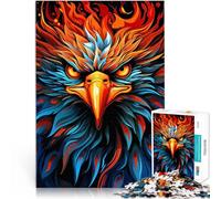 Puzzle da 1000 pezzi per adolescenti Volto di uccello aquila fenice Giochi divertenti Ogni pezzo è unico - Gioco divertente e stimolante per tutta la famiglia 38x26cm