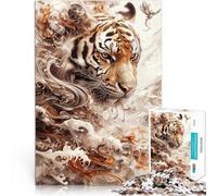 Puzzle da 1000 pezzi per adolescenti Vortice di tigre per il giocattolo di sfida del gioco educativo Collezione di artisti, Belle arti 75x50cm