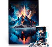 Puzzle da 1000 pezzi per adolescenti “Vulcano” Fatto di legno,per 14+ giochi divertenti per famiglie Come regalo per tutta la famiglia e gli amici。misurare:50x75cm/19.68x29.52pollice