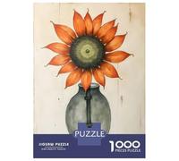 Puzzle Da 1000 Pezzi Per Adolescenti Wabi Sabi Orange Sunflower in Vase Puzzle Per Adulti Giocattolo Antistress Migliora La Memoria Sfida Educativa 70x50cm/1000pcs