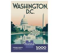 Puzzle Da 1000 Pezzi Per Adolescenti Washington D.C. Landmark Reflection Art Puzzle Per Adolescenti Gioco Pratico Decorazione Perfetta Per È Ideale Come Regalo 38x26cm/1000pcs