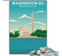 Puzzle da 1000 pezzi per adolescenti Washington DC Travel Print Toy Gioco intellettuale per la decorazione della casa per età 14 anni in su (26x38cm) 1000 pezzi