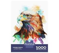 Puzzle Da 1000 Pezzi Per Adolescenti Watercolor Bald Eagle Art Puzzle Per Adulti Gioco Per Famiglie Antistress Regali Di Compleanno E Unici 38x26cm/1000pcs