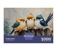 Puzzle Da 1000 Pezzi Per Adolescenti Watercolor Birds Painting Puzzle Per Adolescenti Gioco Rompicapo Regali Per Donne Attività Divertenti A Casa 52x38cm/1000pcs