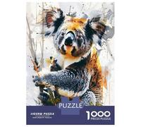 Puzzle Da 1000 Pezzi Per Adolescenti Watercolor Koala Bear Puzzle Per Adolescenti Gioco Rompicapo Ma Divertente E Umoristico Compleanno 38x26cm/1000pcs