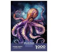 Puzzle Da 1000 Pezzi Per Adolescenti Watercolor Octopus Puzzle Per Adulti Giochi Rilassanti Taglio Di Precisione Regali Unici Per Compleanni E Occasioni Speciali 52x38cm/1000pcs