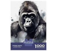 Puzzle Da 1000 Pezzi Per Adolescenti Watercolor Painted Gorilla Puzzle Per Adulti Gioco Pratico Ma Divertente E Umoristico Sfida Educativa 52x38cm/1000pcs