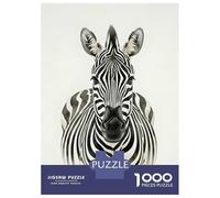 Puzzle Da 1000 Pezzi Per Adolescenti Watercolor Zebra Portrait Puzzle Per Adulti Giochi Rilassanti Analisi E Logica Regali Di Natale E Compleanno 52x38cm/1000pcs
