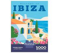 Puzzle Da 1000 Pezzi Per Adolescenti Welcome to Ibiza Travel Puzzle Per Adulti Gioco Pratico Assemblaggio Di Modelli Per Compleanno, Natale 52x38cm/1000pcs
