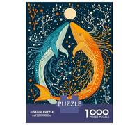 Puzzle Da 1000 Pezzi Per Adolescenti Whale Dance Under The Moon Puzzle Fai Da Te Giocattoli Regalo Di Compleanno Regali Di Natale Regalo Di Compleanno 38x26cm/1000pcs