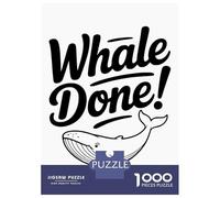 Puzzle Da 1000 Pezzi Per Adolescenti Whale Done! Pun Illustration Puzzle Per Adulti Gioco Rompicapo Analisi E Logica Divertimento Attività A Casa, 70x50cm/1000pcs