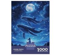 Puzzle Da 1000 Pezzi Per Adolescenti Whale Dreams Under Moonlight Puzzle Per Adulti Gioco Per Famiglie Divertente E Spiritoso Regali Di Natale E Compleanno 38x26cm/1000pcs