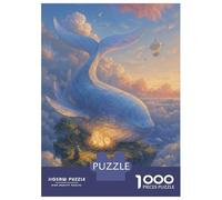 Puzzle Da 1000 Pezzi Per Adolescenti Whale in The Sky with Islands Guarding Glowing Nest Eggs Puzzle Per Adulti Giochi Rilassanti Decorazione Perfetta Attività Divertenti A Casa 38x26cm/1000pcs