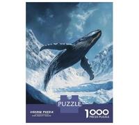 Puzzle Da 1000 Pezzi Per Adolescenti Whale Leaping Over Mountains Puzzle Per Adulti Giochi Rilassanti Regalo Di Compleanno Regali Per Amici E Familiari 52x38cm/1000pcs