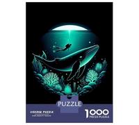 Puzzle Da 1000 Pezzi Per Adolescenti Whale Scuba Diving Puzzle Per Adulti Giocattolo Decorazione Da Parete Vacanza A Casa Passatempo Riduzione Dello Stress Regali 52x38cm/1000pcs