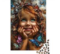Puzzle Da 1000 Pezzi Per Adolescenti Whimsical Butterfly Child Art Print Puzzle Per Adulti Giochi Rilassanti Taglio Di Precisione Regali Unici Per Compleanni E Occasioni Speciali 52x38cm/1000pcs