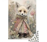 Puzzle Da 1000 Pezzi Per Adolescenti Whimsical Fox in Garden Art Print Puzzle Per Adulti Giochi Rilassanti Decorazione Per La Casa Gioco Stimolante Regali 52x38cm/1000pcs