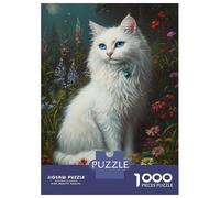 Puzzle Da 1000 Pezzi Per Adolescenti Whiskered Serenity in Bloom -1 Puzzle Per Adulti Gioco Pratico Migliora La Memoria Regalo Di Compleanno, Regali, 52x38cm/1000pcs