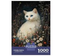 Puzzle Da 1000 Pezzi Per Adolescenti Whiskered Serenity in Bloom -3 Puzzle Per Adulti Giocattolo Decorazione Da Parete Modello Da Assemblare Ottimo Regalo Per I Giocatori 70x50cm/1000pcs
