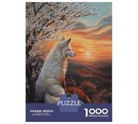 Puzzle Da 1000 Pezzi Per Adolescenti White Fox Sunset Magical Puzzle Per Adulti Giocattolo Decorazione Da Parete Regali Per Donne Compleanno E Regali Unici 70x50cm/1000pcs