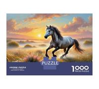 Puzzle Da 1000 Pezzi Per Adolescenti White Horse Running at Sunset Puzzle Per Adulti Gioco Pratico Vacanza A Casa Passa Il Tempo Aiuta Ad Allenare Il Cervello 70x50cm/1000pcs