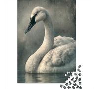 Puzzle Da 1000 Pezzi Per Adolescenti White Swan on Water Adolescenti Puzzle Giochi Rilassanti Difficili Regali Difficili Per Amici E Familiari 70x50cm/1000pcs