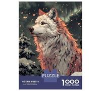 Puzzle Da 1000 Pezzi Per Adolescenti White Wolf in Snowy Forest Puzzle Per Adulti Gioco Per Famiglie Antistress Regali Di Compleanno E Unici 70x50cm/1000pcs