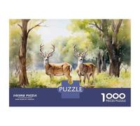 Puzzle Da 1000 Pezzi Per Adolescenti Whitetail Deer Painting Artwork Puzzle Per Adulti Giochi Rilassanti Regalo Di Compleanno Regali Per Amici E Familiari 70x50cm/1000pcs