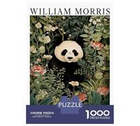 Puzzle Da 1000 Pezzi Per Adolescenti William Morris Panda Floral Exhibition Puzzle Per Adolescenti Gioco Pratico Un'opera D'arte Regali Unici Per Compleanno E Natale 38x26cm/1000pcs