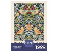 Puzzle Da 1000 Pezzi Per Adolescenti William Morris Strawberry Thief Vintage Puzzle Per Adulti Giochi Divertenti Regali Per Donne Regali Unici Di Compleanno E Natale 38x26cm/1000pcs