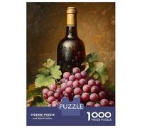Puzzle Da 1000 Pezzi Per Adolescenti Wine And Grapes Still Life Puzzle Per Adulti Giochi Rilassanti Che Migliorano La Memoria Regali Unici Per Compleanno E Natale 52x38cm/1000pcs