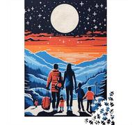 Puzzle Da 1000 Pezzi Per Adolescenti Winter Family Adventure Adolescenti Puzzle Giochi Rilassanti Difficili Regali Difficili Per Amici E Familiari 38x26cm/1000pcs