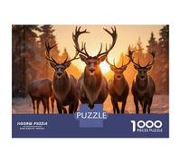 Puzzle Da 1000 Pezzi Per Adolescenti Winter Forest Deer Puzzle Per Adulti Giochi Rilassanti Analisi E Logica Regali Unici Per Compleanno E Natale 70x50cm/1000pcs