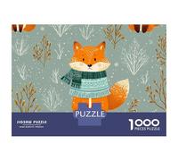 Puzzle Da 1000 Pezzi Per Adolescenti Winter Fox Illustration-4 Puzzle Per Adulti Giochi Rilassanti Decorazione Per La Casa Gioco Stimolante Regali 70x50cm/1000pcs