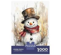 Puzzle Da 1000 Pezzi Per Adolescenti Winter Whimsy Cheerful Snowman Portrait Puzzle Per Adulti Giochi Rilassanti Analisi E Logica Regali Unici Per Compleanni 52x38cm/1000pcs