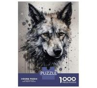 Puzzle Da 1000 Pezzi Per Adolescenti Wolf Beauty Black Ink Puzzle Per Adulti Giocattolo Decorazione Da Parete Modello Da Assemblare Ottimo Regalo Per I Giocatori 38x26cm/1000pcs
