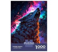 Puzzle Da 1000 Pezzi Per Adolescenti Wolf Howling at The Stars Puzzle Per Adolescenti Giochi Per Famiglie Sfida Difficile Regali Di Compleanno E Unici 70x50cm/1000pcs