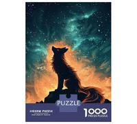 Puzzle Da 1000 Pezzi Per Adolescenti Wolf Howling Under Cosmic Fire Sky Puzzle Per Adulti Giochi Divertenti Antistress Regali Per La Riduzione Dello Stress 38x26cm/1000pcs